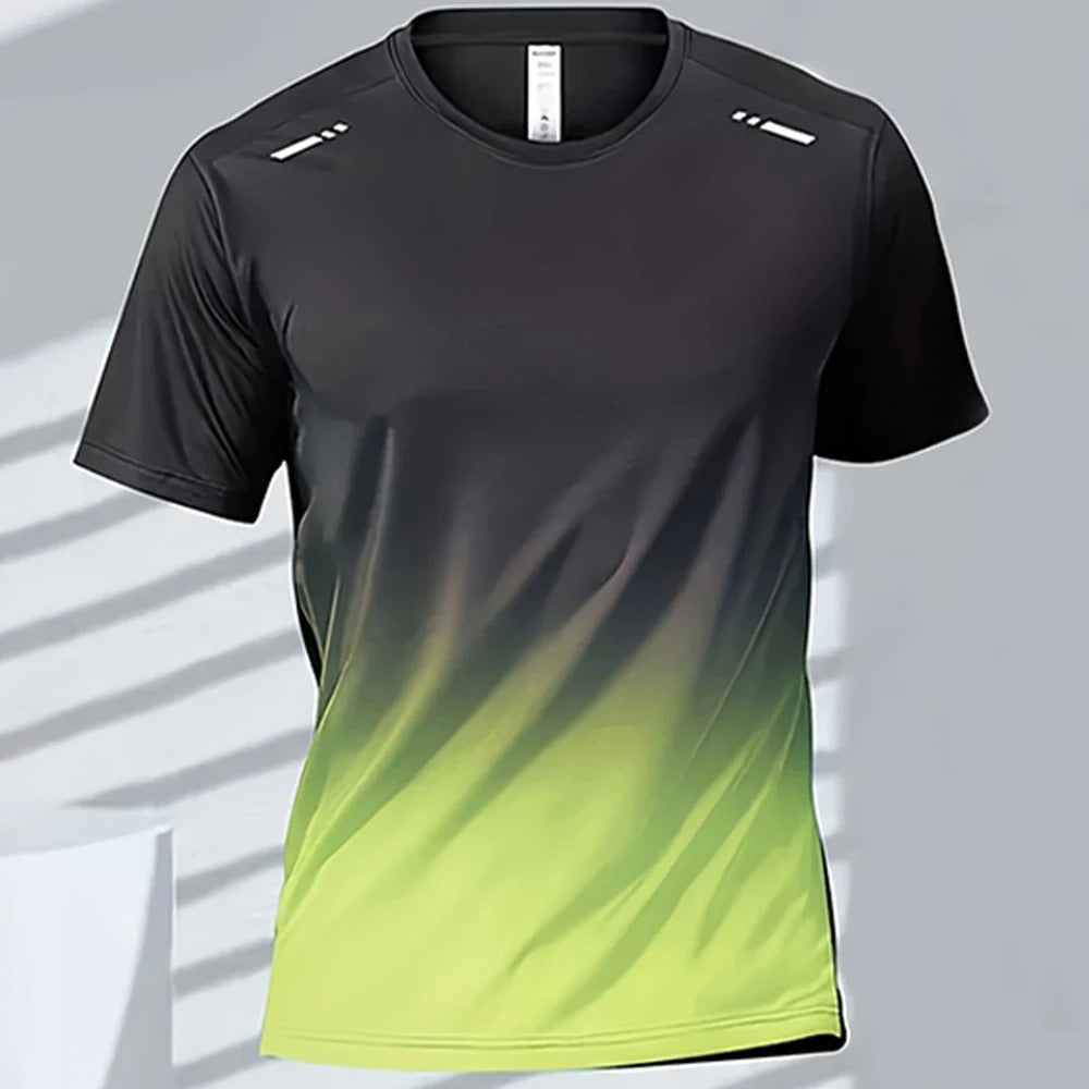 Ανδρικό T-Shirt Στεγνώνει Γρήγορα με Ντεγκραντέ Σχέδιο