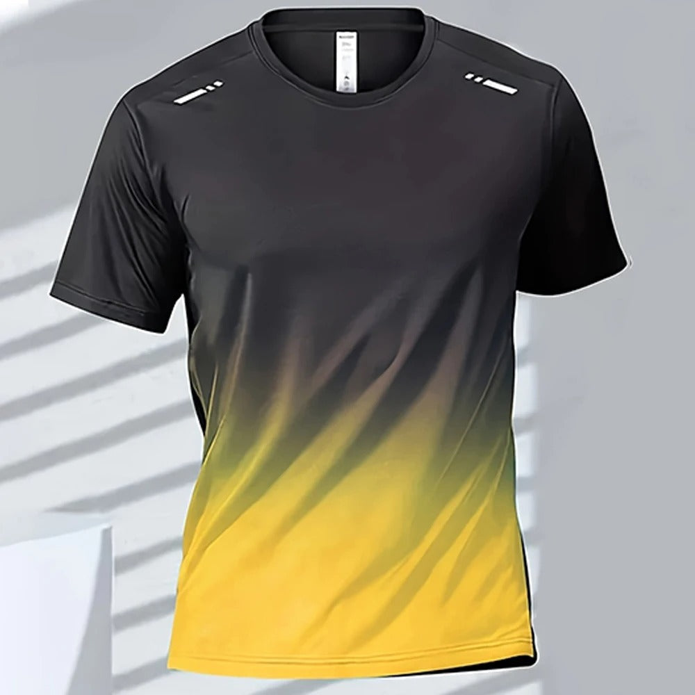 Ανδρικό T-Shirt Στεγνώνει Γρήγορα με Ντεγκραντέ Σχέδιο