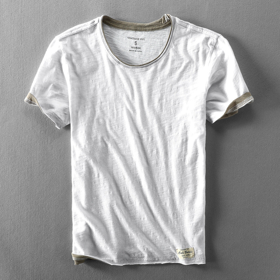 Ανδρικό Κοντομάνικο T-Shirt σε Κλασική Εφαρμογή | Minimal Στυλ