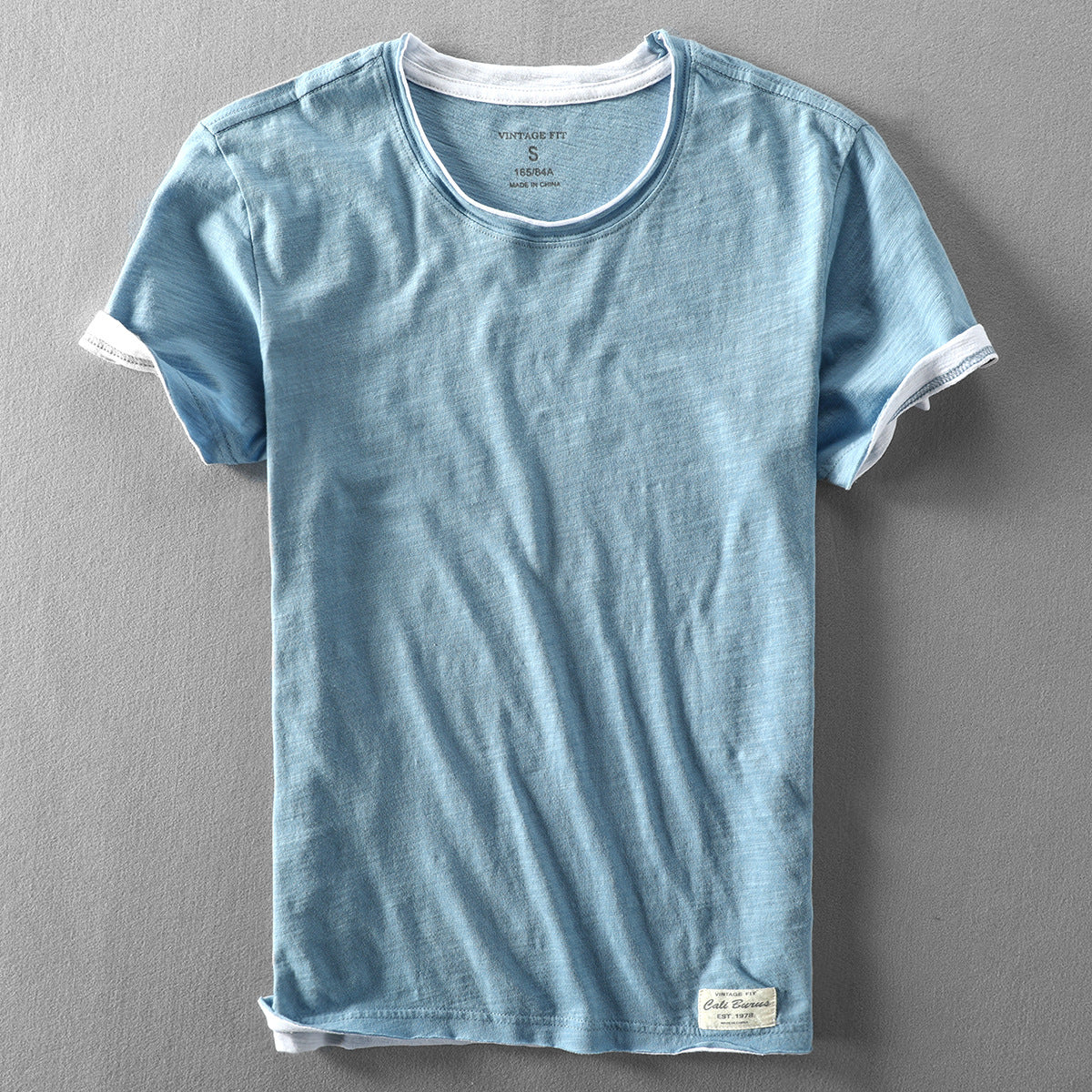 Ανδρικό Κοντομάνικο T-Shirt σε Κλασική Εφαρμογή | Minimal Στυλ