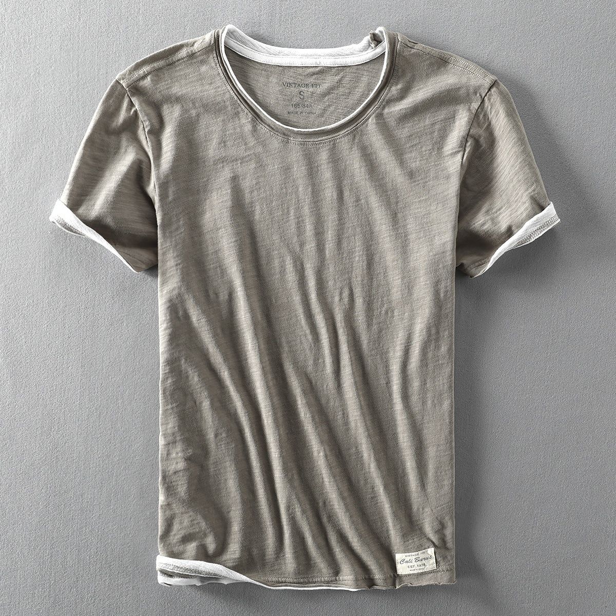 Ανδρικό Κοντομάνικο T-Shirt σε Κλασική Εφαρμογή | Minimal Στυλ