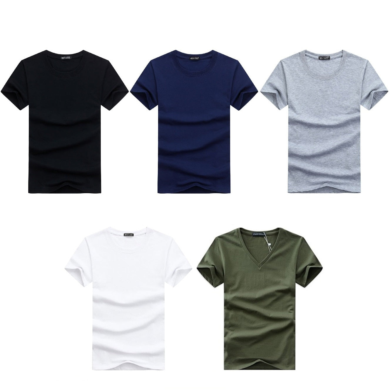 Ανδρικό T-Shirt Slim Fit με Λαιμόκοψη V