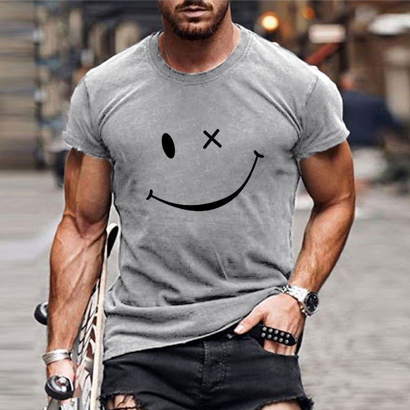Ανδρικό T-Shirt με Γραφικό Smiley