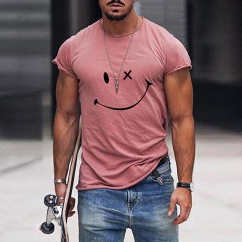 Ανδρικό T-Shirt με Γραφικό Smiley
