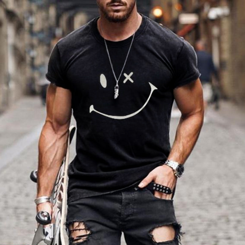 Ανδρικό T-Shirt με Γραφικό Smiley