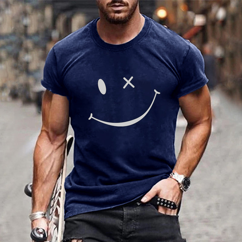 Ανδρικό T-Shirt με Γραφικό Smiley