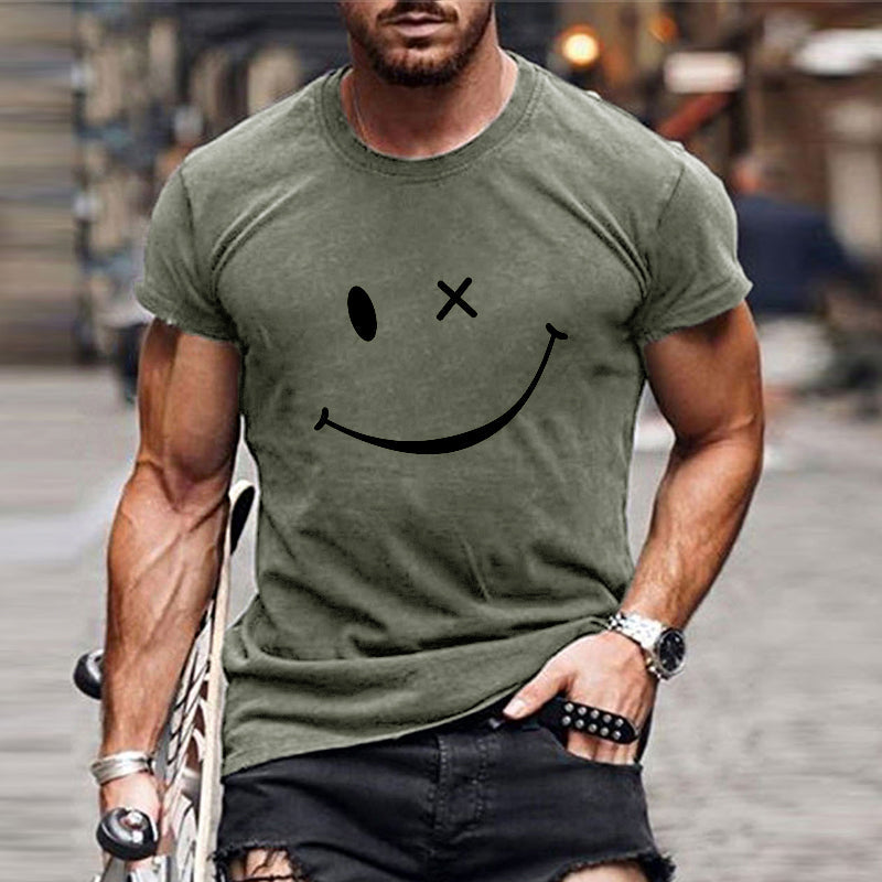 Ανδρικό T-Shirt με Γραφικό Smiley