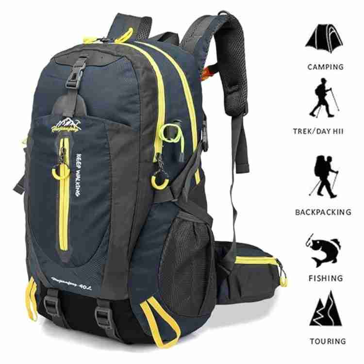 Αδιάβροχο Σακίδιο Πλάτης Πεζοπορίας Unisex 40L για Υπαίθριες Δραστηριότητες