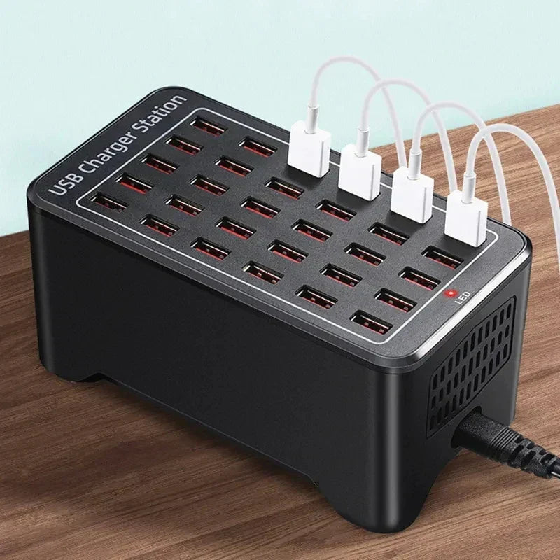 Σταθμός Φόρτισης USB 15 Θυρών με Γρήγορη Φόρτιση 2.4A για Πολλαπλές Συσκευές