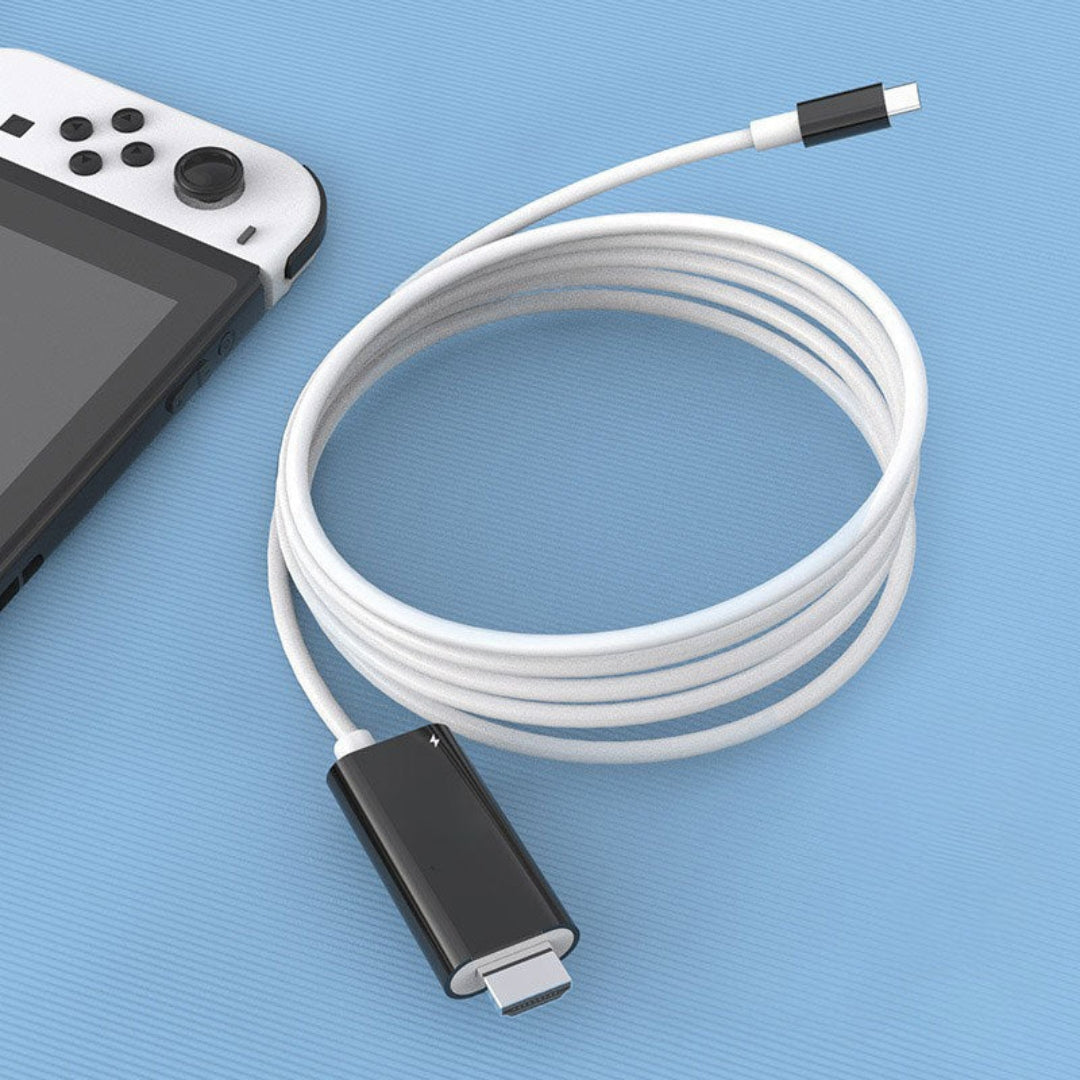 Καλώδιο USB-C σε HDMI - 2m με Γρήγορη Φόρτιση PD για Switch, Tablet, Τηλέφωνο και Laptop