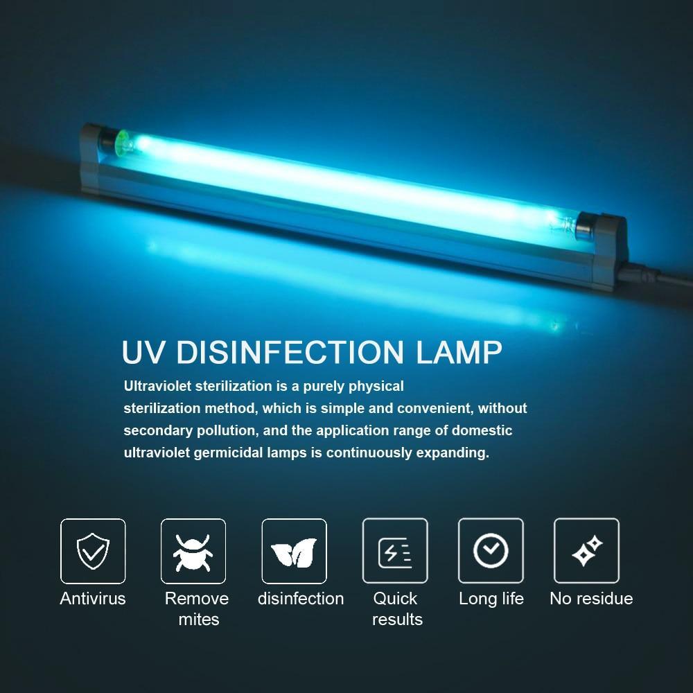 Φως UV-C 8W για Οικιακή Απολύμανση, Συμπαγής Λάμπα Υπεριώδους Ακτινοβολίας για Γρήγορο Καθαρισμό και Καθημερινή Χρήση