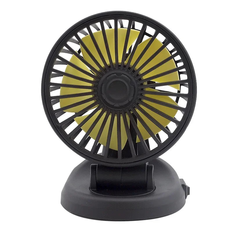 Ανεμιστήρας Αυτοκινήτου Ventoro 12V/24V/5V | USB ή Αναπτήρας Αυτοκινήτου | Περιστρεφόμενος & Συμπαγής | Για Επιβατικά, Φορτηγά, SUV, Τροχόσπιτα & Γραφείο