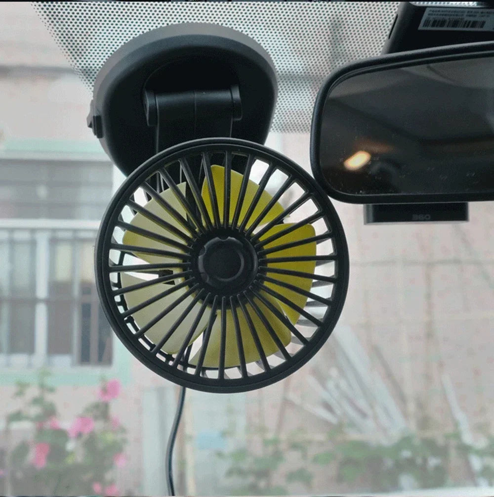Ανεμιστήρας Αυτοκινήτου Ventoro 12V/24V/5V | USB ή Αναπτήρας Αυτοκινήτου | Περιστρεφόμενος & Συμπαγής | Για Επιβατικά, Φορτηγά, SUV, Τροχόσπιτα & Γραφείο
