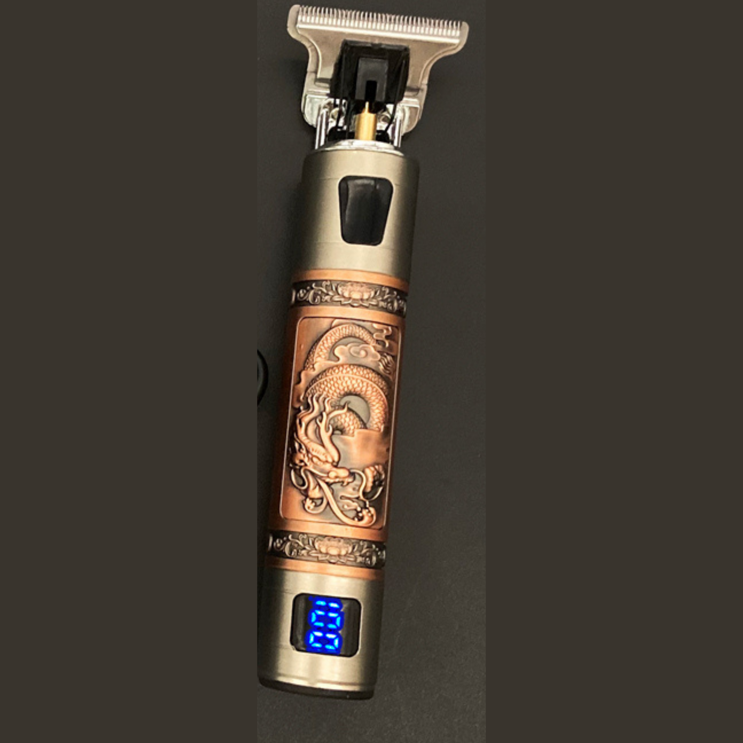 Vintage Κουρευτική Μηχανή / Trimmer με Σχέδιο Νεκροκεφαλή - Επαναφορτιζόμενη με Εξαρτήματα