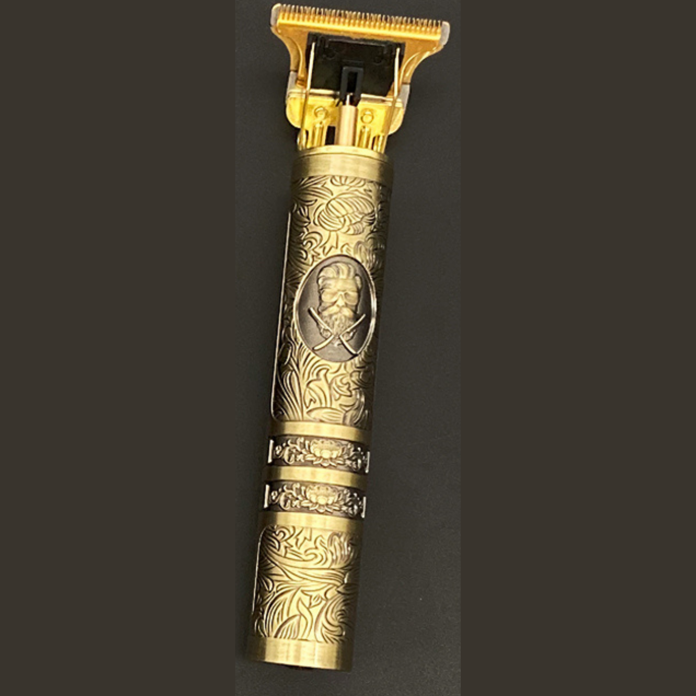 Vintage Κουρευτική Μηχανή / Trimmer με Σχέδιο Νεκροκεφαλή - Επαναφορτιζόμενη με Εξαρτήματα