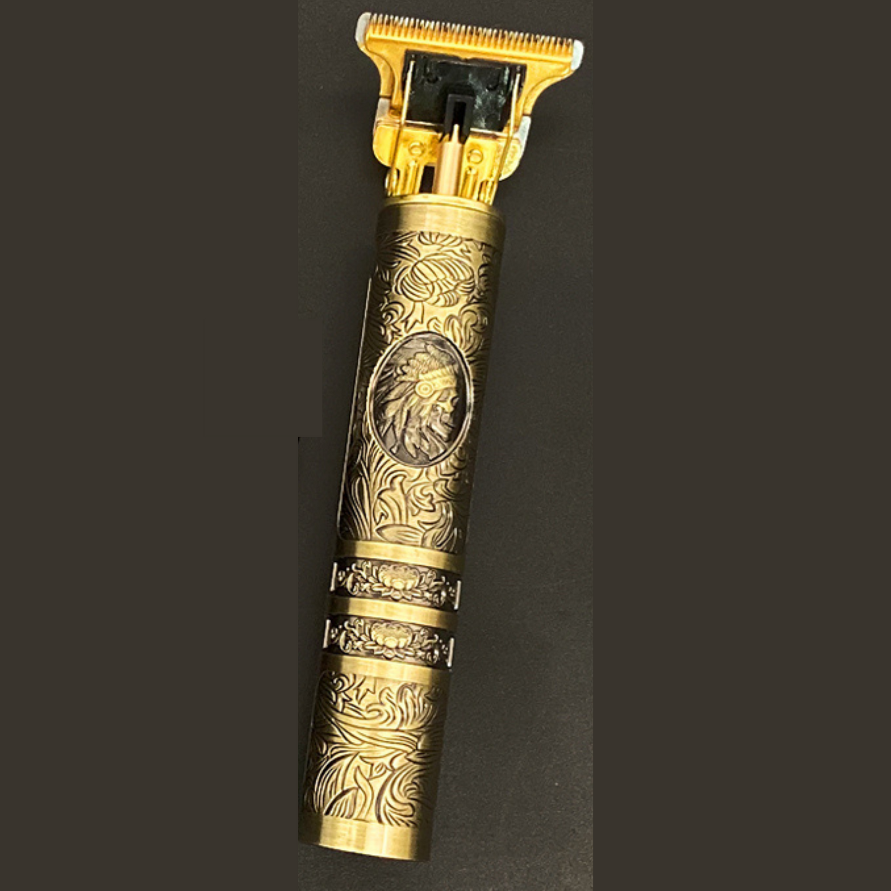 Vintage Κουρευτική Μηχανή / Trimmer με Σχέδιο Νεκροκεφαλή - Επαναφορτιζόμενη με Εξαρτήματα